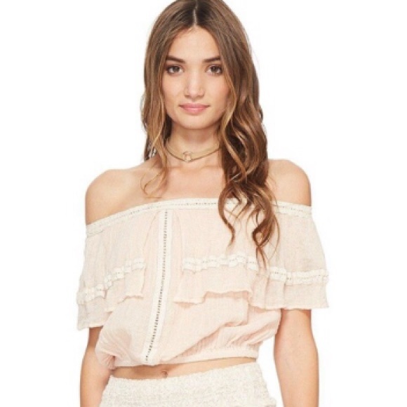 ✨HP✨ Jen’s Pirate Booty Flame Lily Crop Gauze Top - Picture 9 of 12